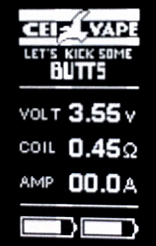 Screenshot of Cei Vape Firmware