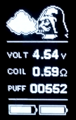 Screenshot of Darth Vader Vaping 2 Firmware