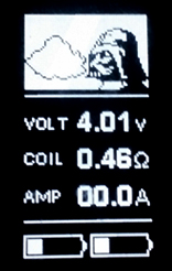 Screenshot of Darth Vader Vaping Firmware