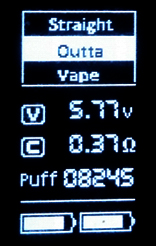 Screenshot of Straight Outta Vape Firmware