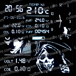 Screenshot of Death Clock Firmware