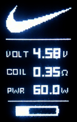 Screenshot of Nike Swoosh Firmware