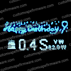 Screenshot of Happy Birthday Firmware