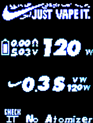 Screenshot of Just Vape It Firmware