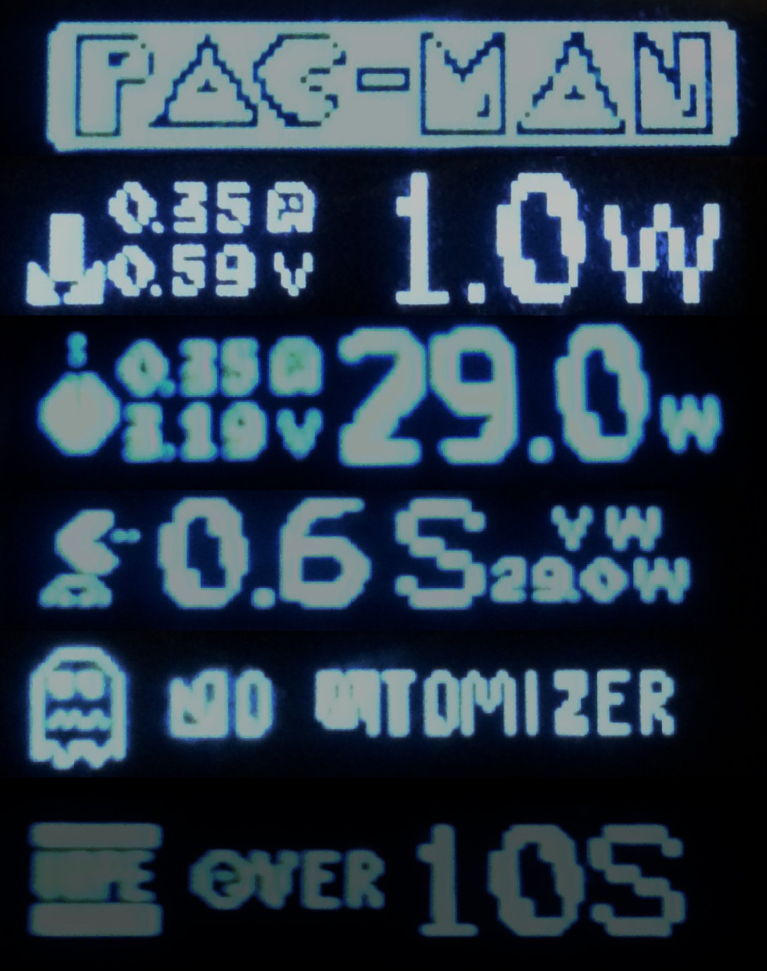 Screenshot of Pac-Man 2 Firmware