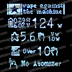 Screenshot of Vape Against the Machine Firmware