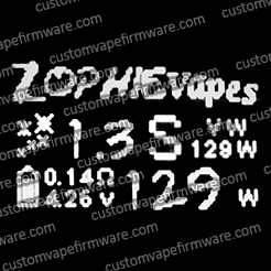 Screenshot of Zophie Vapes Firmware