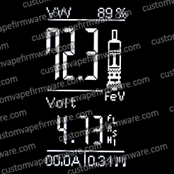 Screenshot of Flash-e-Vapor Firmware