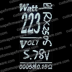 Screenshot of RX250S Firmware